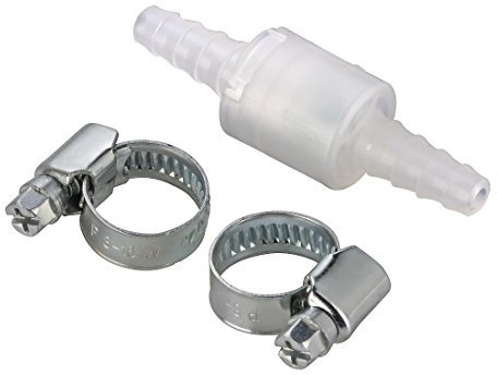 Xavax Rückschlagventil, mit 2 Schlauchschellen, für Schläuche bis 10mm Durchmesser