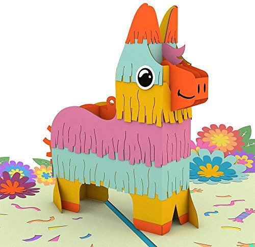 Lovepop® 3D Pop-Up Karte Geburtstag für Kinder Geburtstagskarte buntes Lama Pinata mit Konfetti | inkl. Umschlag & Versteckfach für Geld & Gutscheine