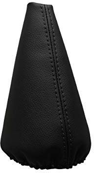 JPstraps Schaltmanschette, kompatibel mit Nissan Serena (1992-2005), 100 % Leder, Schwarz