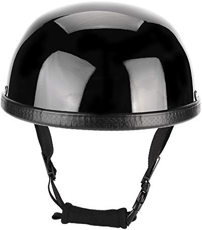 Helme, Retro Biker Motorradhelm Exquisite Men Retro Half Face Helm Mattschwarz