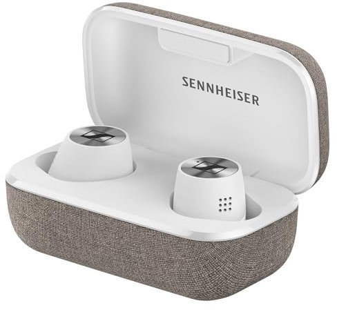 Sennheiser Momentum True Wireless 2 - Auriculares Bluetooth con cancelación Activa de Ruido, Pausa Inteligente, Control táctil Personalizable y duración de la batería de 28 Horas, Color Blanco