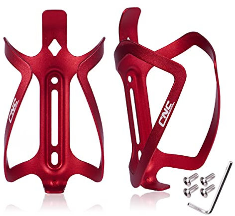 CNC Porte-bidon pour vélo, porte-bidon pour vélo VTT, aluminium porte-bidon de vélo, 2 pièces, rouge