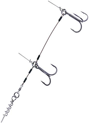 Major Fish Pike Rig Hecht Softbait System Stinger mit Schraube Teflon Drillinge - Größe 3/0
