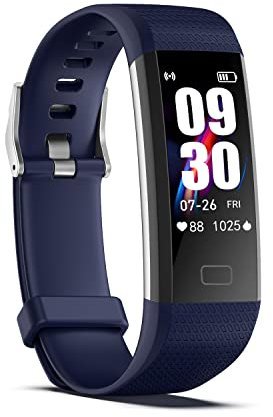 Fitness Tracker with Step/Distance/Calories Counter, Activity Tracker with Heart Rate Monitor, Slim Style Watch IP68 Waterproof, Sleep Monitor Tracker, Pedometer Watch for Women Men
