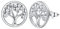 Lydreewam Lebensbaum Ohrringe Silber 925 Damen 3A Zirkonia Ohrstecker mit Weihnachten Geschenkbox, Durchmesser 12mm