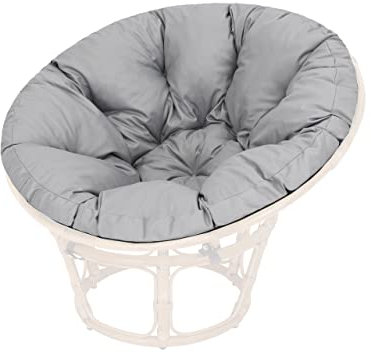 PillowPrim Polster für Papasansessel, Auflage, Ersatzpolster Papasan D 114 cm, Bodenkissen gepolstert Sitzkissen Krabbeldecke Hängesessel Made in EU - Asche