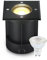 lambado® LED Bodenstrahler für Außen in Schwarz - Wasserdicht & Befahrbar inkl. 5W GU10 Strahler neutralweiss dimmbar - Eckige Bodenleuchte/Bodeneinbaustrahler IP67 für Terrasse & Garten