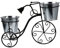 Cabilock Fer Art Usine De Vélo Stand Vintage Vélo Forme Fleur Porte-Plante en Pot Planteur en Métal Étagère en Plein Air Cour Patio Décoration (Noir)
