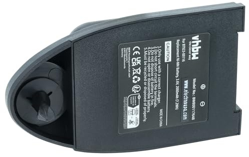 vhbw Akku Ersatz für Laird BT923-00116 | BAT-0000327 für Industrie-Funkfernsteuerung Fernbedienung (2000 mAh, 3,6 V, NiMH) - Schwarz