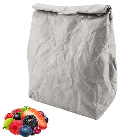 Cyrank Gewachste Lunchtasche, Lebensmitteltasche, Wasserdichte Lunch-Tasche Aus Waschbarem Papier, Wiederverwendbare, Wasserdichte Isolierte Lunchbag, Lunchbag Isoliert Kalt Oder Warm, Kühltasche