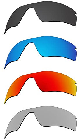 EZReplace Ersatzgläser für Oakley Radar Path Sonnenbrillen (polarisierte Gläser) - Passend für Oakley Radar Path Rahmen (Kohlenschwarz+Eisblau+Feuerrot+Metall Silber)