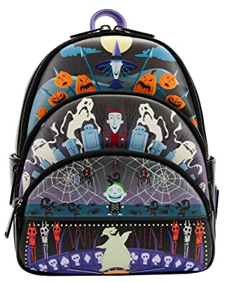 Loungefly Disney NBC Glow Mini-Rucksack mit drei Taschen