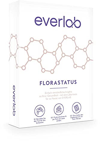 EVERLAB Florastatus Darmflora Test – Umfangreiche Untersuchung deiner aeroben & anaeroben Darmbakterien – Stuhltest – Selbsttest für Zuhause