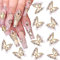10 Stück Legierung Schmetterling Nagel Charms,3D Metall Schmetterlings Nagel Schmuck Nail Charms Strasssteine Nägel Anhänger Glitzersteine Nail Art Zubehör Nagel Dekoration Nailart Schmuckherstellung