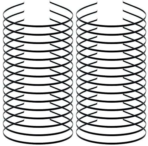 30 Pack Bulk 3 MM Black Plain Blank Hard Skinny Thin Metal Headbands Base Wire Hair Bands Clasps Tiara Headband DIY Crafting Hair Accessories for Women