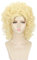 YueHong Lange Lockige Blonde 70er 80er Jahre Perücke Frauen Halloween Cosplay Kostüm Perücke