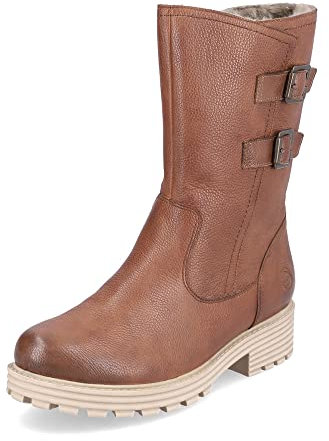 Remonte Damen Winterstiefel D0W76, Frauen Stiefel,lose Einlage,uebergangsschuhe,Winterboots,halbschaftstiefel,warm,gefüttert,braun,41 EU / 7.5 UK
