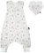 Alvi Sommer-Schlafsack mit Füßen/Sleep-Overall Light/Jumper + GRATIS Halstuch - Schäfchen Beige - Gr. 110 cm