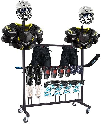 ztysn Hockey Gear Trockengestell – Eishockeyschlägerhalter, Feldhockey-Ausrüstungstrockner – großes Hockey-Display, Aufbewahrungsregal, Sport-Metall-Baumständer für Lacrosse (patentgeschützt)