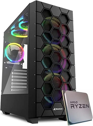 EMCA4 Computer Gaming PC Assemblato Ryzen 5 5500 - RTX 4060 TI 8GB - M.2 1TB nvme - Ram 32GB DDR4 3200Mhz - ARGB - Windows 11