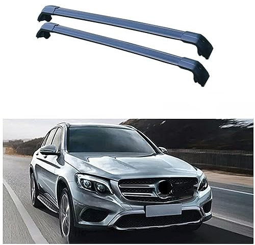 Auto Dachträger Dachreling für Benz GLC SUV X253 2015-2023 250 300, Dach Gepäckträger aus Aluminium,Black