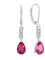 FJ Tropfen Hängend Ohrringe 925 Sterling Silber Rubin Ohrringe Juli Geburtsstein Schmuck Geschenke für Damen Frauen Mutter Freundin Mama