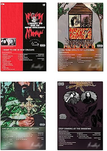Suiboys Poster Album Cover Limited Edition Poster (Set von 4) ungerahmt 20 x 30 cm Papier Poster Schlafzimmer Dekor Büro Zimmer Dekor Geschenk