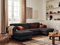 Lisa Design Brooke – Wohnlandschaft U-Form – 7-Sitzer – mit Schlaffunktion und Bettkasten – aus Samt Dunkelgrau