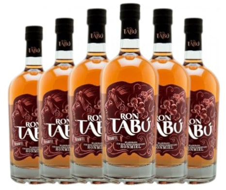 Ron Teichenné Miel Tabú 70 cl (Caja de 6 Botellas de 70 cl)