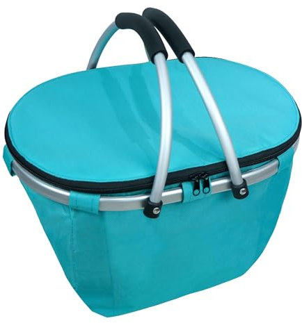 ABIUBIU 26L Kühltasche EinkaufsköRbe Groß Isolierkorb KüHlkorb KüHltasche Picknickkorb Picknicktasche mit Zwei Griffen -für Reisen/Picknick/Einkaufen/Geschenk (Gray01)