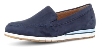Gabor Damen Slipper, Frauen Slip On,Wechselfußbett,Moderate Mehrweite (G),Slides,Schlupfschuhe,schluepfschuhe,Loafer,Blue,40.5 EU / 7 UK