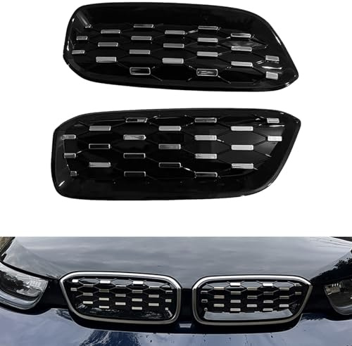 Auto Frontstoßstange Kühlergrill Abdeckung Für BMW i3 I01 I01 LCI 2014-2020 Schwarz+Silber