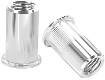 Qrity 20 Pièces Écrous à Rivet M12 en Acier Inoxydable, Écrous Filetés à Tête Plate