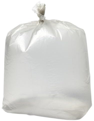 Bin Bags - Square clear bin bags 15'' x 24'' x 24'' (381mm X 610mm X 610mm) - Heavy duty, durable and designed to hold, 33L, (A Roll(100pcs)