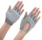 ZLLkeji Yoga Handschuhe rutschfest Atmungsaktiv Pilates Handschuhe Bequem Schweißabsorption Gym Handschuhe Damen mit Weißem Silikon Dots Fingerlose Handschuhe Geschenk Grau