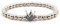 Wycian Armband Silber, Männer Armband 19 cm Perlen Zirkonia Versilbert Krone 19cmx8mm Elastisch 1er Naturstein für Jahrestag