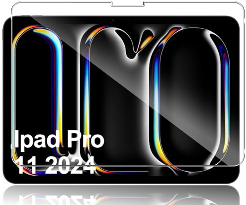 GEEMEE Schutzfolie für iPad Pro 11 Zoll 2024 für Panzerglas, 9H Härte Displayschutz Blasenfrei Folie Ultra Dünn Anti-Scratch Displayschutzfolie für iPad Pro 11'' 2024