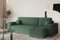 Kaiser Möbel, Ecksofa mit schlaffunktion, mit Bettkasten, Schlafsofa Best, Designer L-Form Sofa, Modern Design Couch, Polsterecke, Freistehend, Stoff Neve Grün Rechts