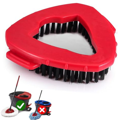 Scrub Brush Replacement Head Compatible with O Cedar Spin Mop 1 Tank System, Floor Scrubber Brush Triangle Hard Bristle Cleaning Brush for Bathroom Kitchen Pool, Tub, Tile （1-Tank System）