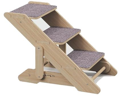 Escalera de madera para mascotas, perros y gatos, subir y bajar, escalera de cama, escalera corta