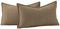 Madizz 2er Set Schlicht Chenille Kissenbezügen Weiche dekorative Kissenbezüge für Sofa Schlafzimmer Kissenhülle Braun 40x80 cm Rechteckig