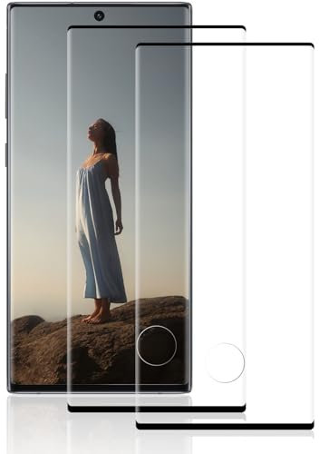 Beukei Panzer Schutz Glas für Samsung Galaxy Note 10 Plus/ 10+, 2 Stück Handyfolie[Anti-Kratzen][Fingerabdruck kompatibel][9H Härte] Screen Protector