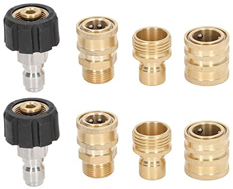 Pressione Wa A Set 3 8 Pollici 3 4 Pollici 1 2 Pollici 8 Pezzi Raccordi Attacco Rapido Connettore Rapido in Metallo per Idropulitrice Pressione Wa A Kit di Disconnessione Rapida