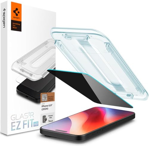 Spigen iPhone 16 Pro Max Ghost Glass Screen Protector Easy Installation Glas.tR EZ Fit Privacy