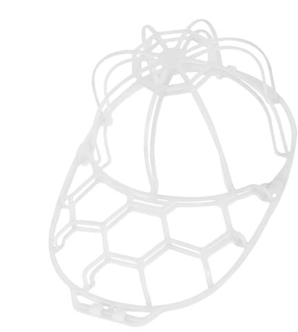 Waschkäfig – Hutreinigungsschutz | Baseballmützen mit Hutscheibe | Organizer zum Waschen von Kappen, Waschmaschinen | Waschkäfig, weiß