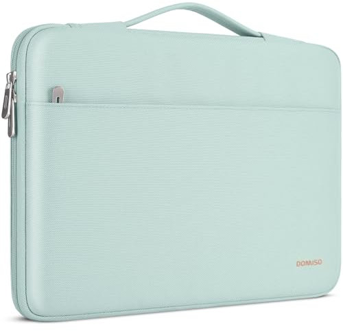 DOMISO 16 Pulgada Funda Ordenador Portátil Impermeable Protectora Bolsa con asa Portátil para 16 DELL/HP/ASUS,Verde Menta