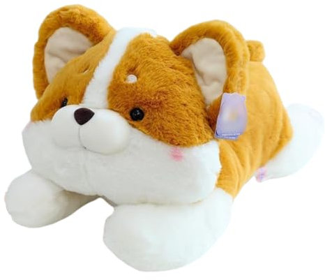 champracer Corgi Plüschtier Shiba Inu Plüschtier Corgi Hund Plüschtier Shiba Inu Hund Plüsch Kissen,Kuscheltier Kissen Hunde Kuscheltier für Kinder (30CM,Gelb)