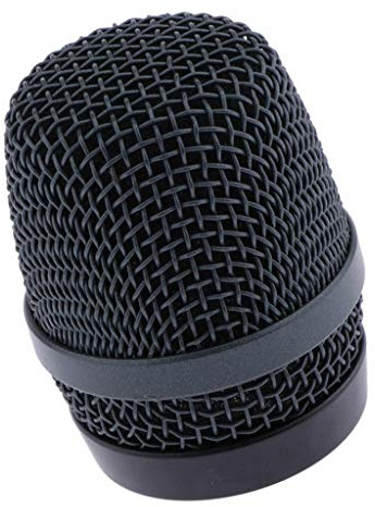 Kühlergrill-Kugelkopf, schwarzer Stahl, Mikrofon-Netz-Abdeckung für die meisten Mikrofon-Zubehör
