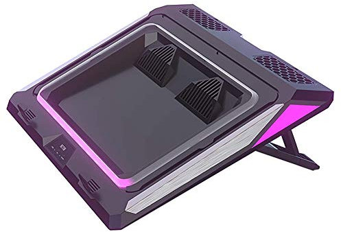 JOFUUM IETS GT300 Double Blower Laptop Cooling Pad for Gaming Laptop, Cooler Pad with Dust Filter and Colorful Lights