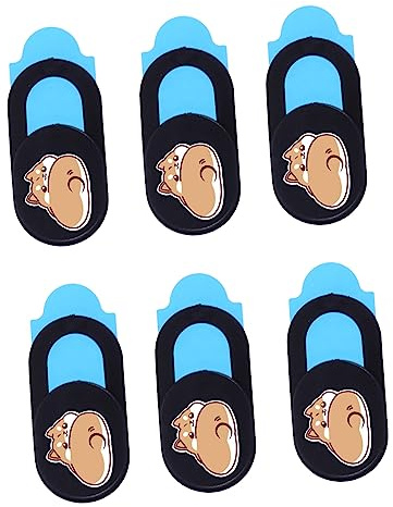 SHINEOFI 6pcs Cat Pattern Cover Privacy Protection Webcam Cover Slider for Laptop Slide